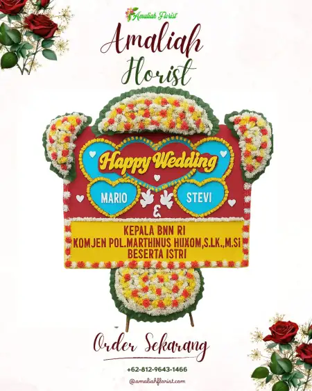 Papan Bunga Pernikahan Parangtritis